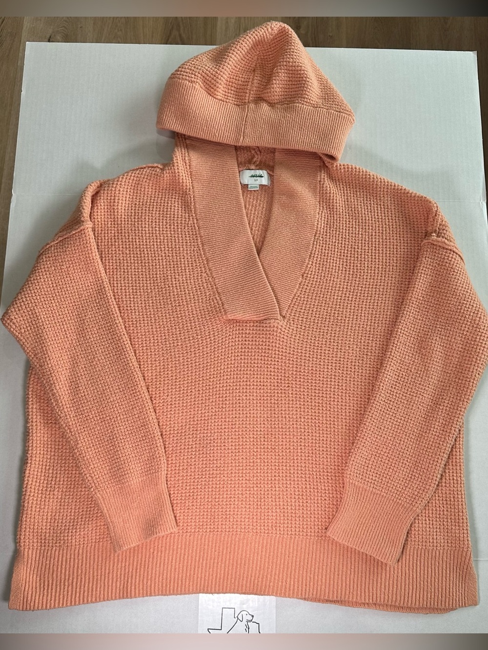 Aerie CozyUp Waffle Sweater Hoodie Oversized Fit Boho Coastal Lounge Pullover